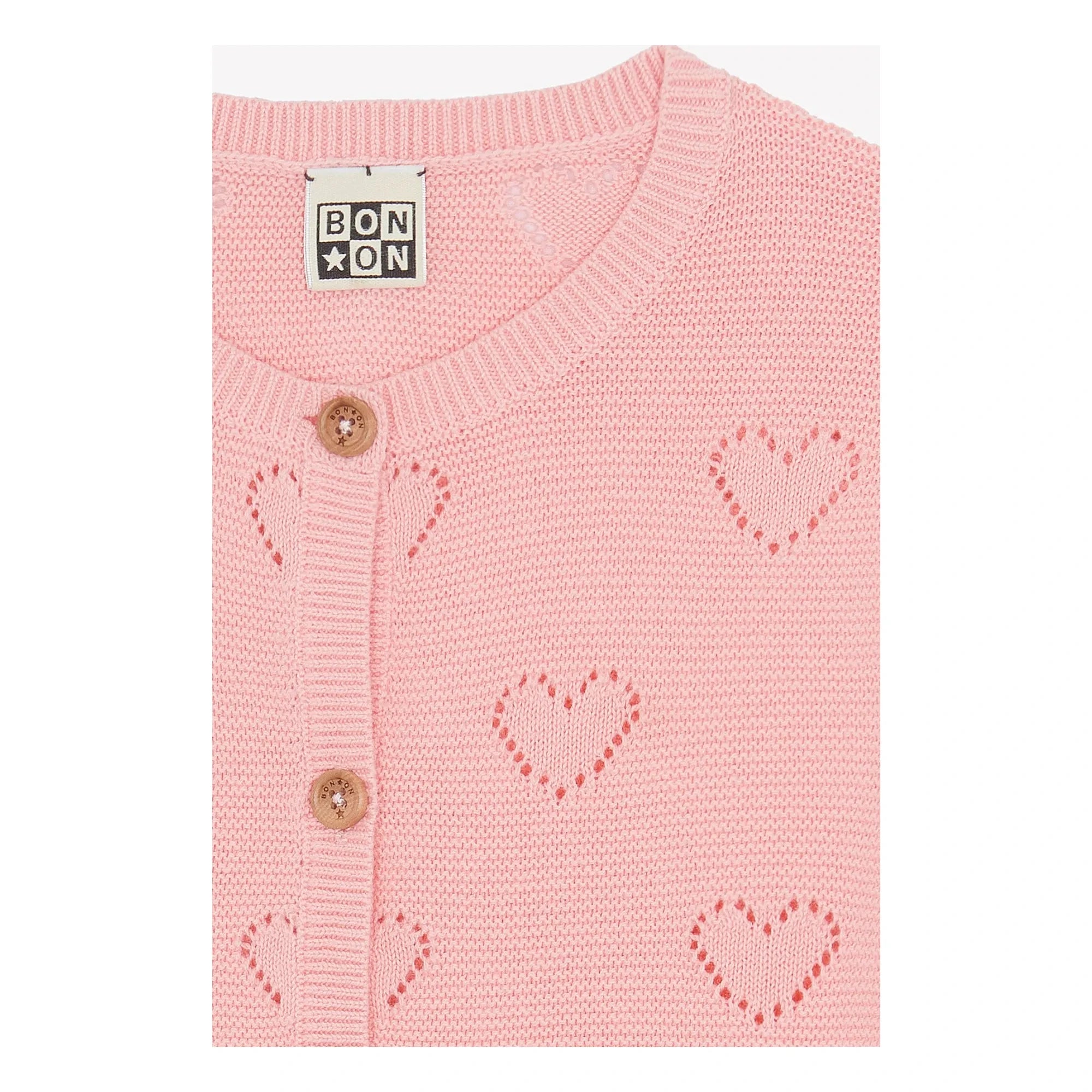 Bonton - Cárdigan Lilou Corazones | Rosa
