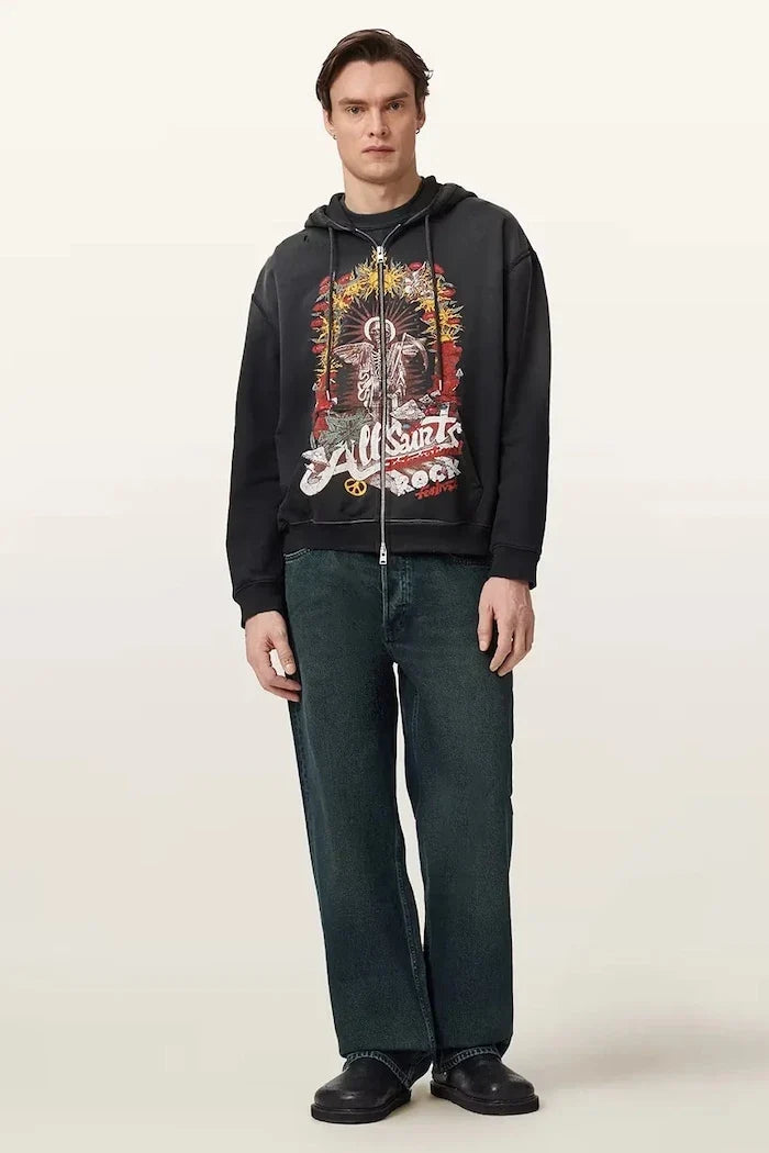 Sudadera con capucha de algodón para hombre AllSaints ROQUE