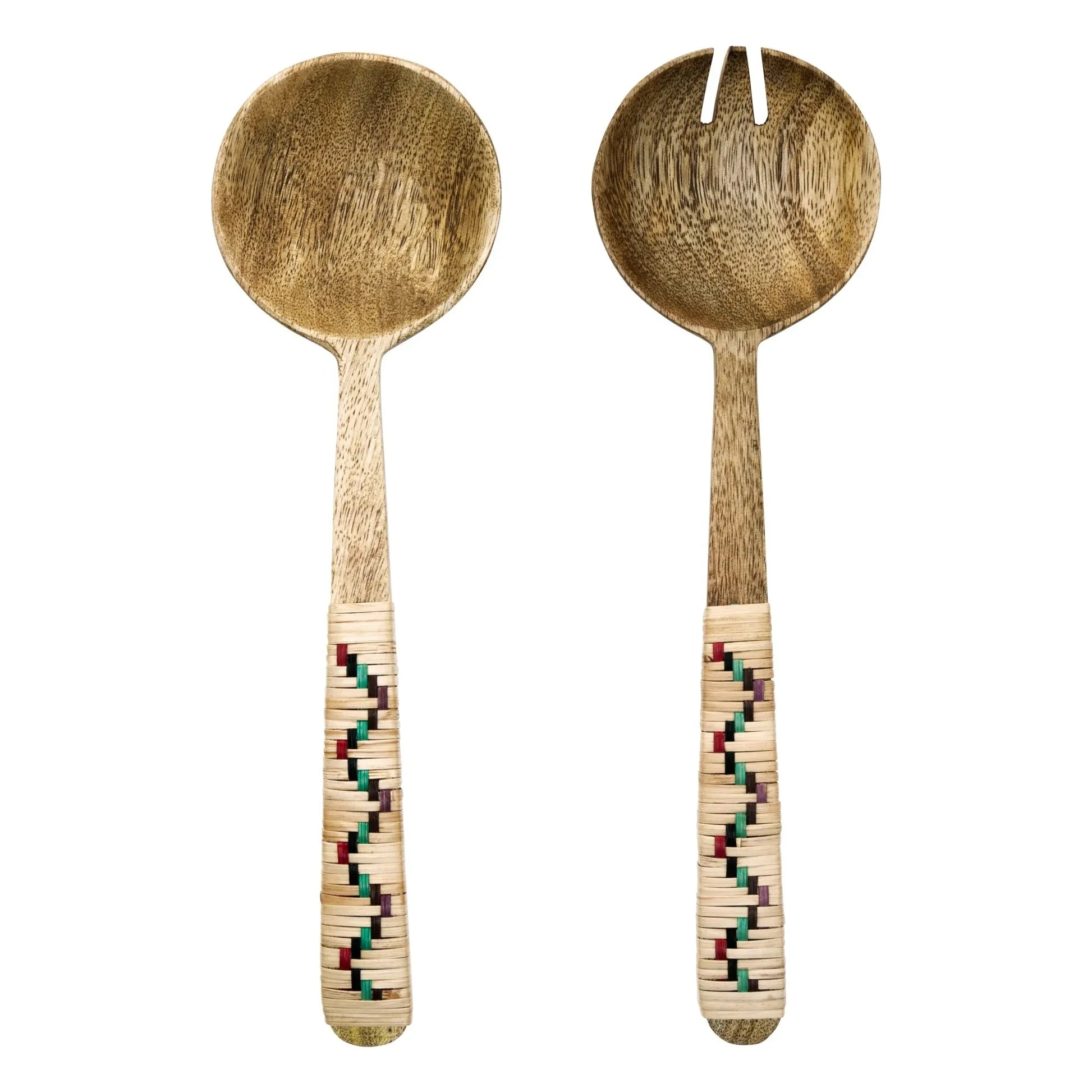 Madam Stoltz - Cubertería de madera para ensalada | Madera clara