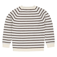 Copenhague Colors - Jersey de punto acanalado de lana merina a rayas | Marrón