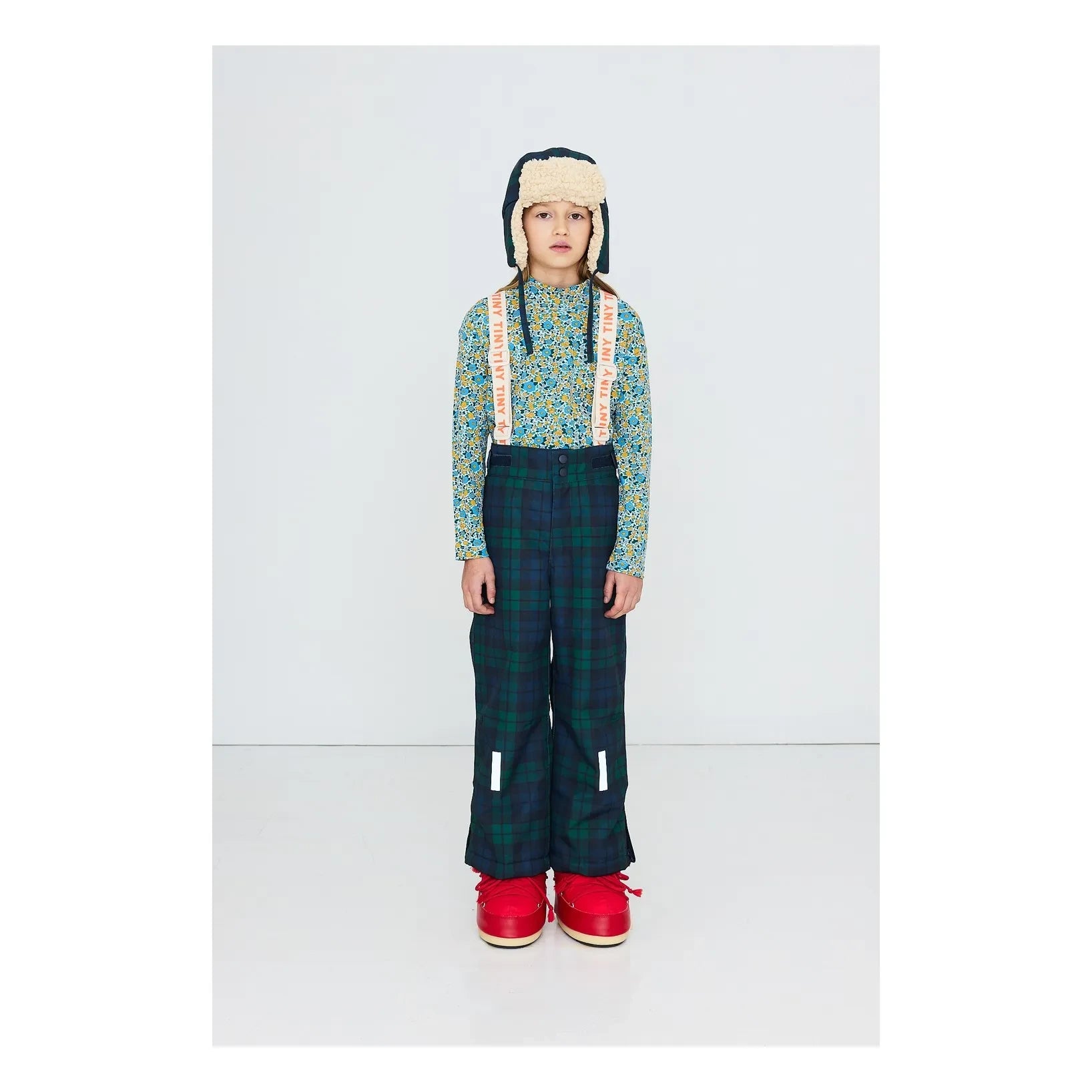 Tinycottons - Ekose Kayak Pantolonu | Yeşil