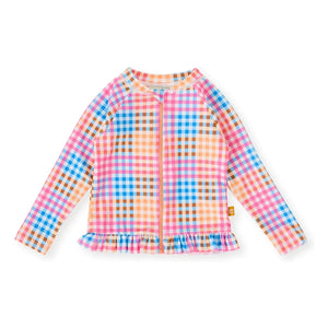 Goldie + Ace - Camiseta a cuadros anti-UV | Rosa