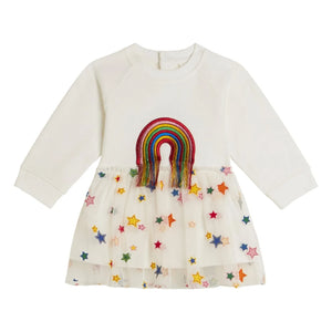 Stella McCartney Kids - Tül Gökkuşağı Elbise | Fildişi