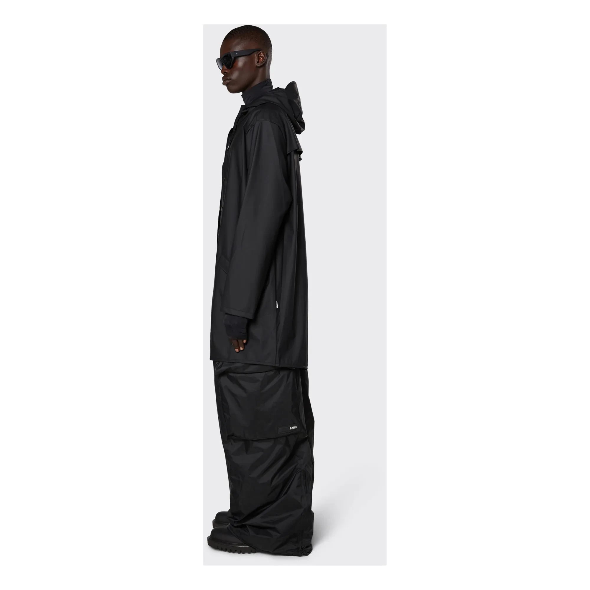 Rains - Gabardina larga unisex impermeable | Negro