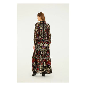 Farm Rio - Vestido Rococo Flowers | Negro