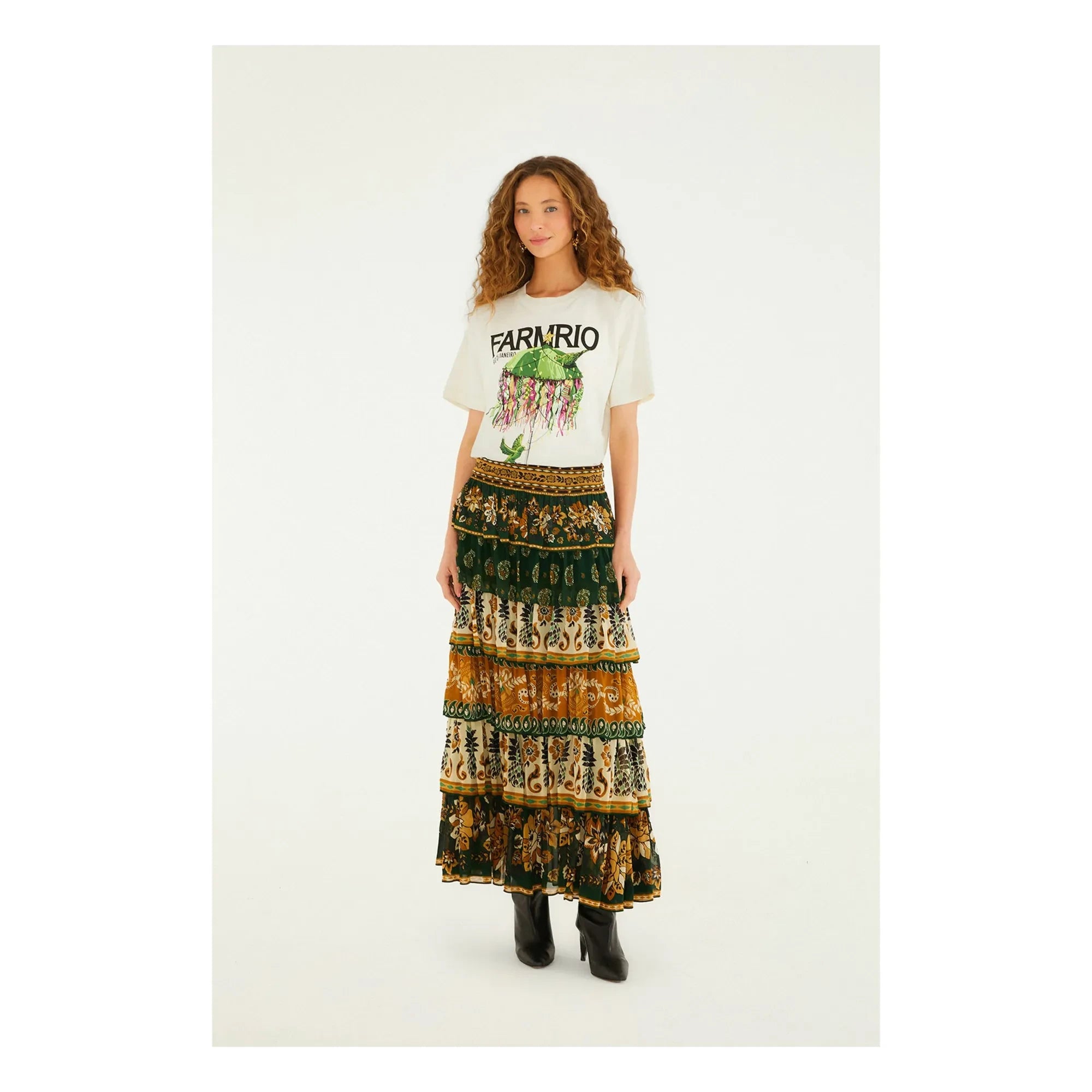 Farm Rio - Camiseta Xmas Kinis | Crudo