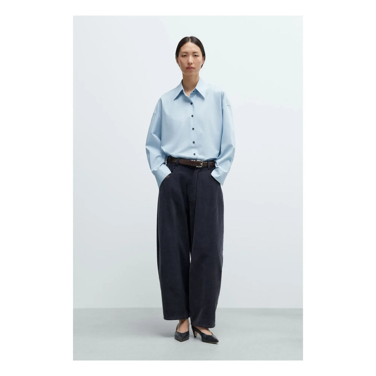 Cordera - Camisa Oversize de Algodón | Azul claro