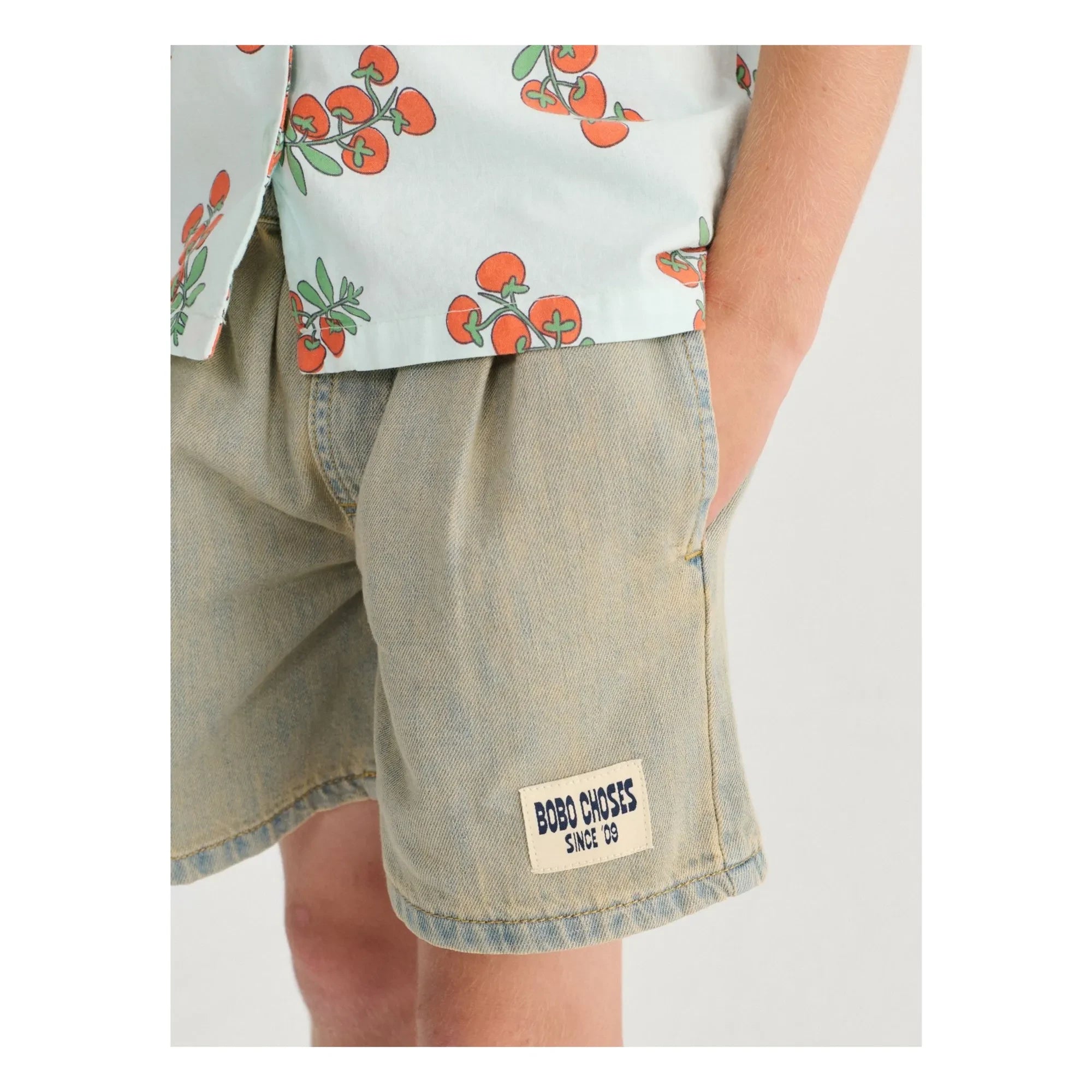Bobo Choses - Bobo Choses Pantalón Corto Vaquero Color Lavado | Azul