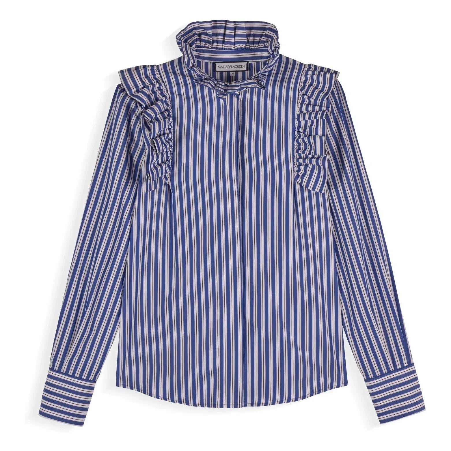 Maria de la Orden - Blusa de rayas de algodón Mizou | Azul
