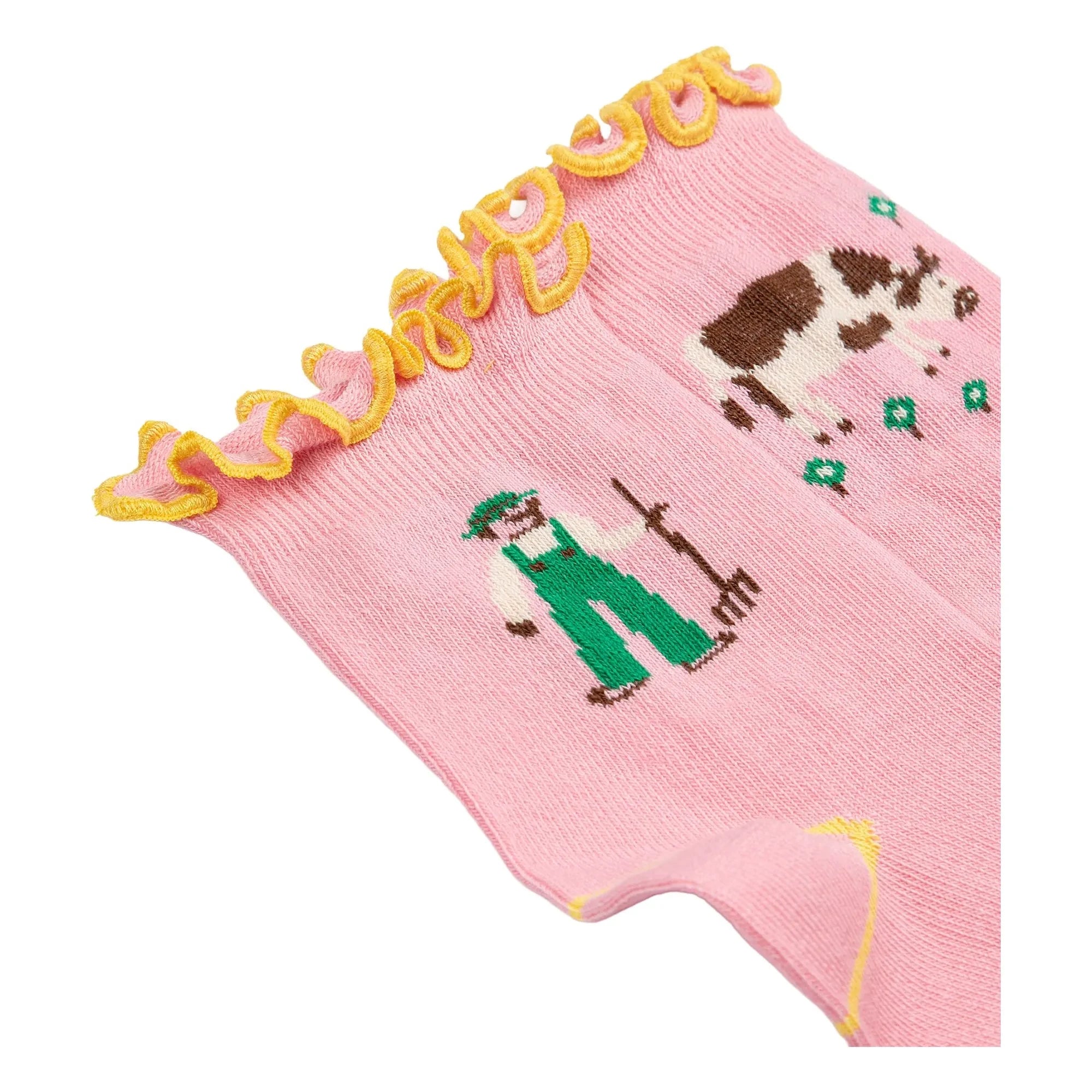Bobo Choses - Calcetines con volantes de granja de algodón orgánico | Rosa