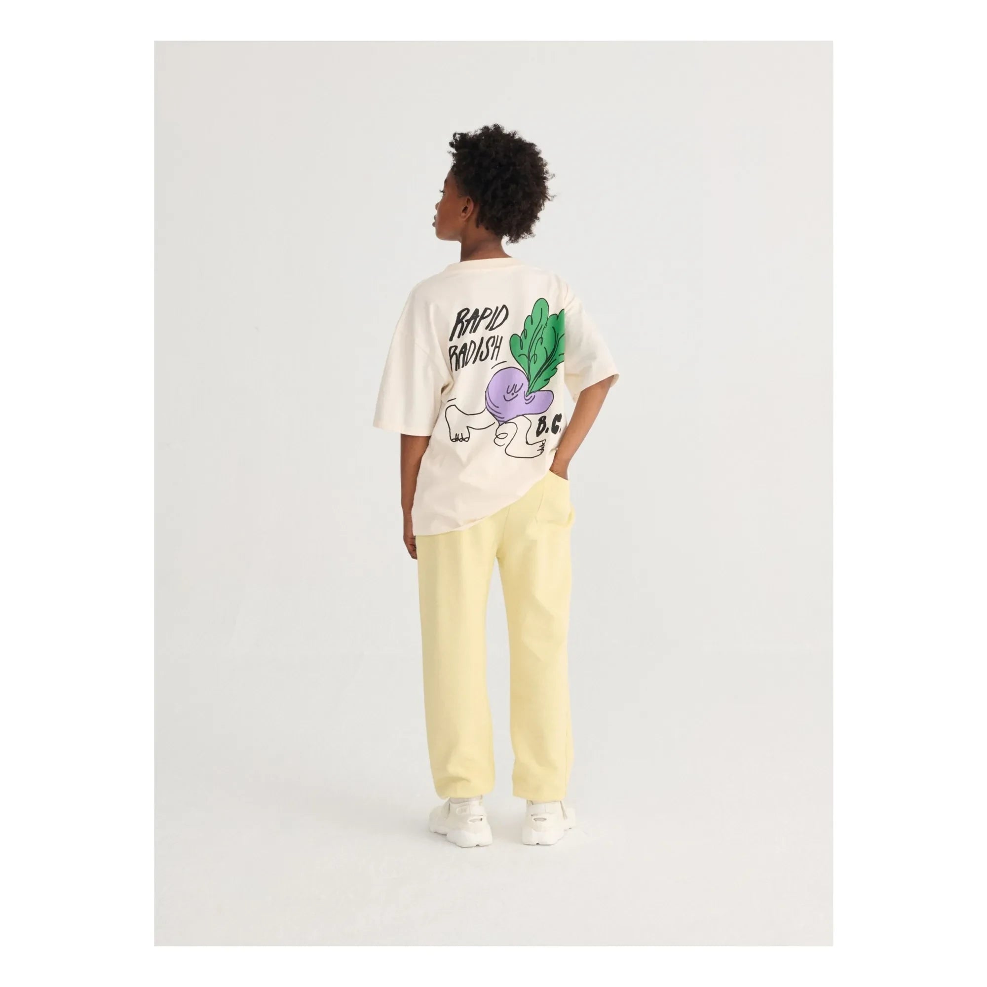 Bobo Choses - Camiseta Oversize Rapid Radish Algodón Orgánico | Blanco