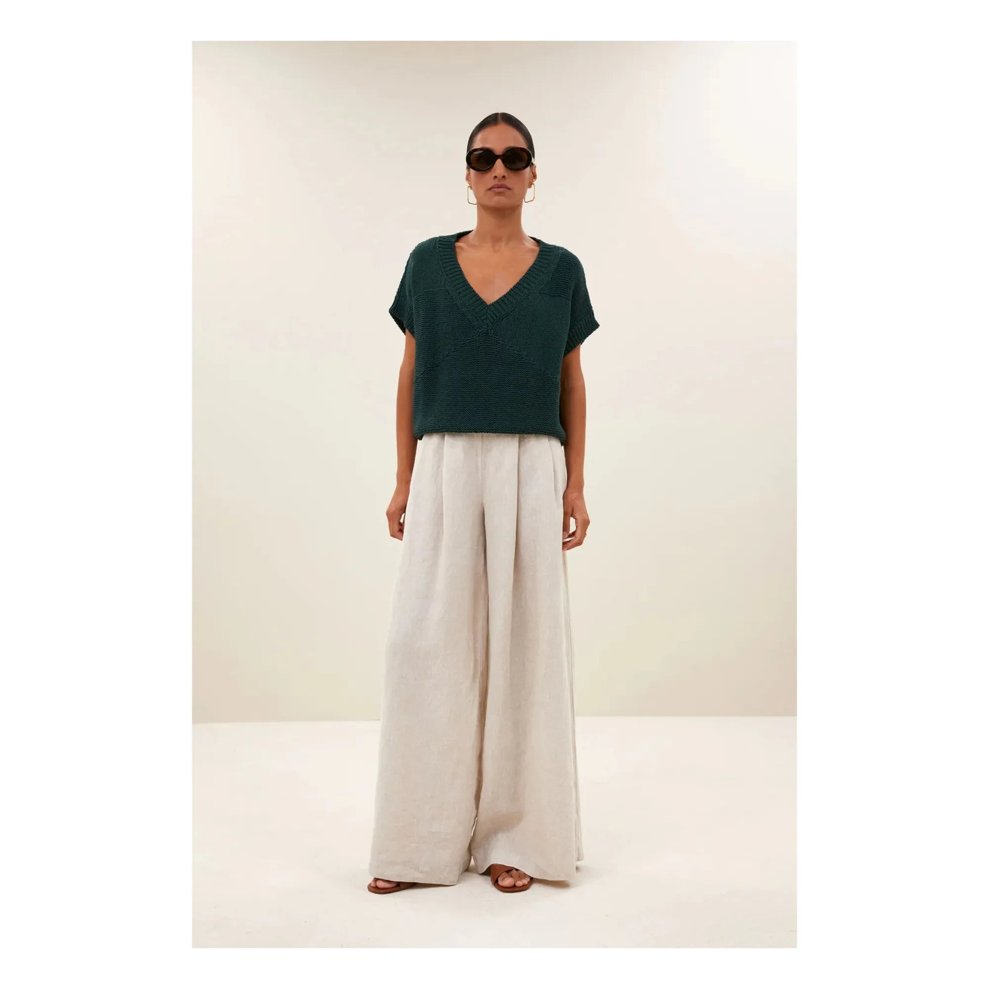 Bar - Pantalón de lino Sef | Crema