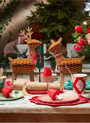 Meri Meri - Vasos de Navidad con Estampado en Bloque - Set de 8