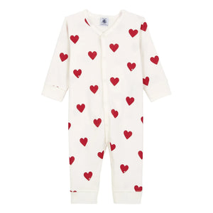 Petit Bateau - Pijama de algodón orgánico Mixo | Blanco