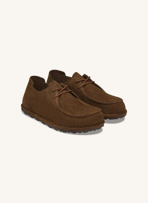 BIRKENSTOCK - Utti Mocasín de ante con cordones | Marrón oscuro