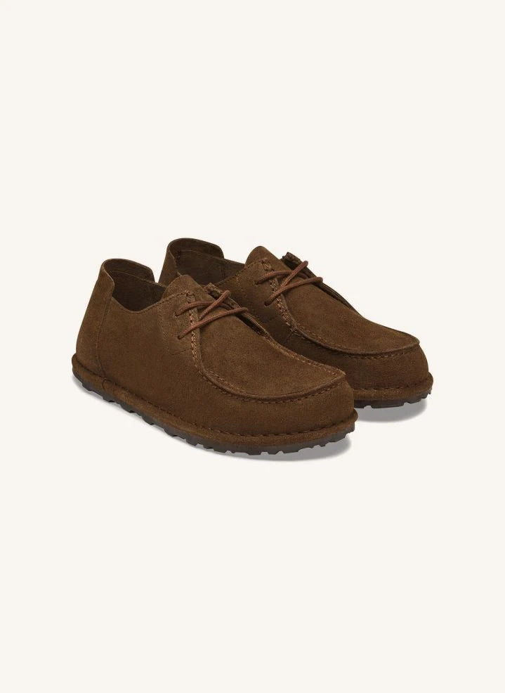 BIRKENSTOCK - Utti Mocasín de ante con cordones | Marrón oscuro