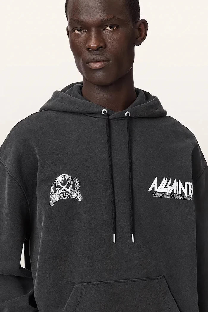 Sudadera con capucha de algodón para hombre AllSaints CHROMIUM