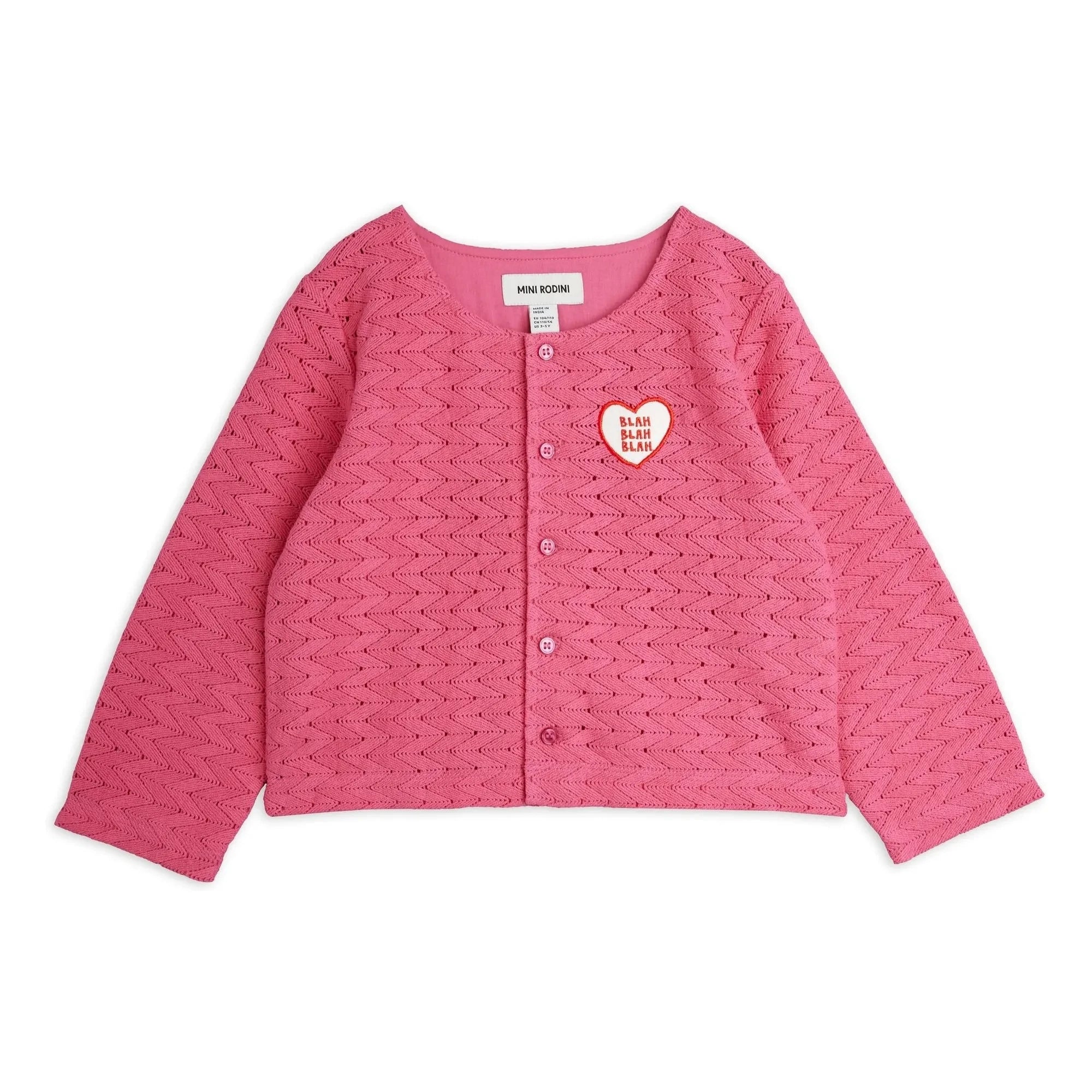 Mini Rodini - Cárdigan de encaje de algodón orgánico | Rosa