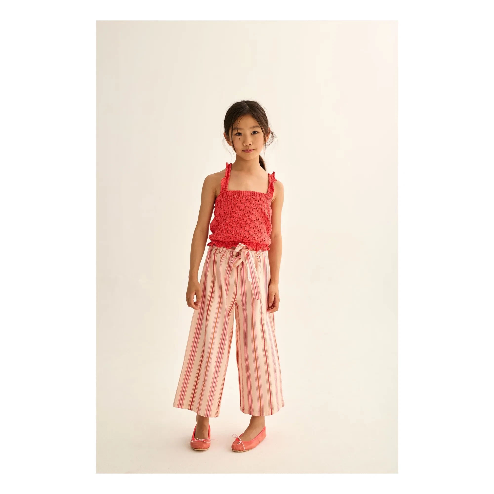 Cozmo - Top de tirantes Lily Pointelle Fibras recicladas | Rojo