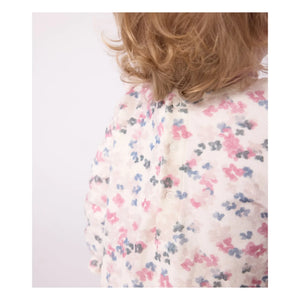 Petit Bateau - Vestido halter de algodón orgánico con estampado floral | Crudo