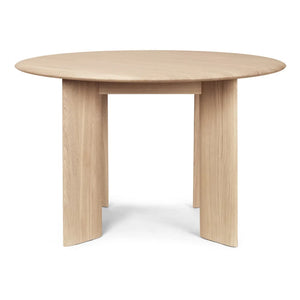 Ferm Living - Mesa Curvada Redonda - Madera FSC | Blanca