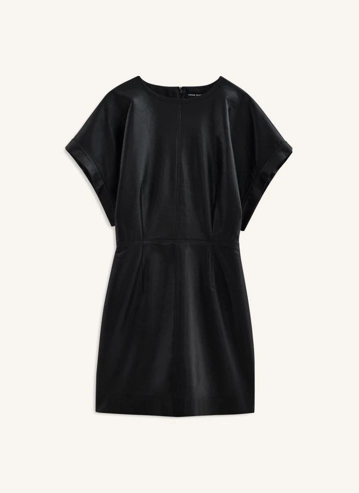 Anine Bing - Zelie Vestido de Cuero | Negro