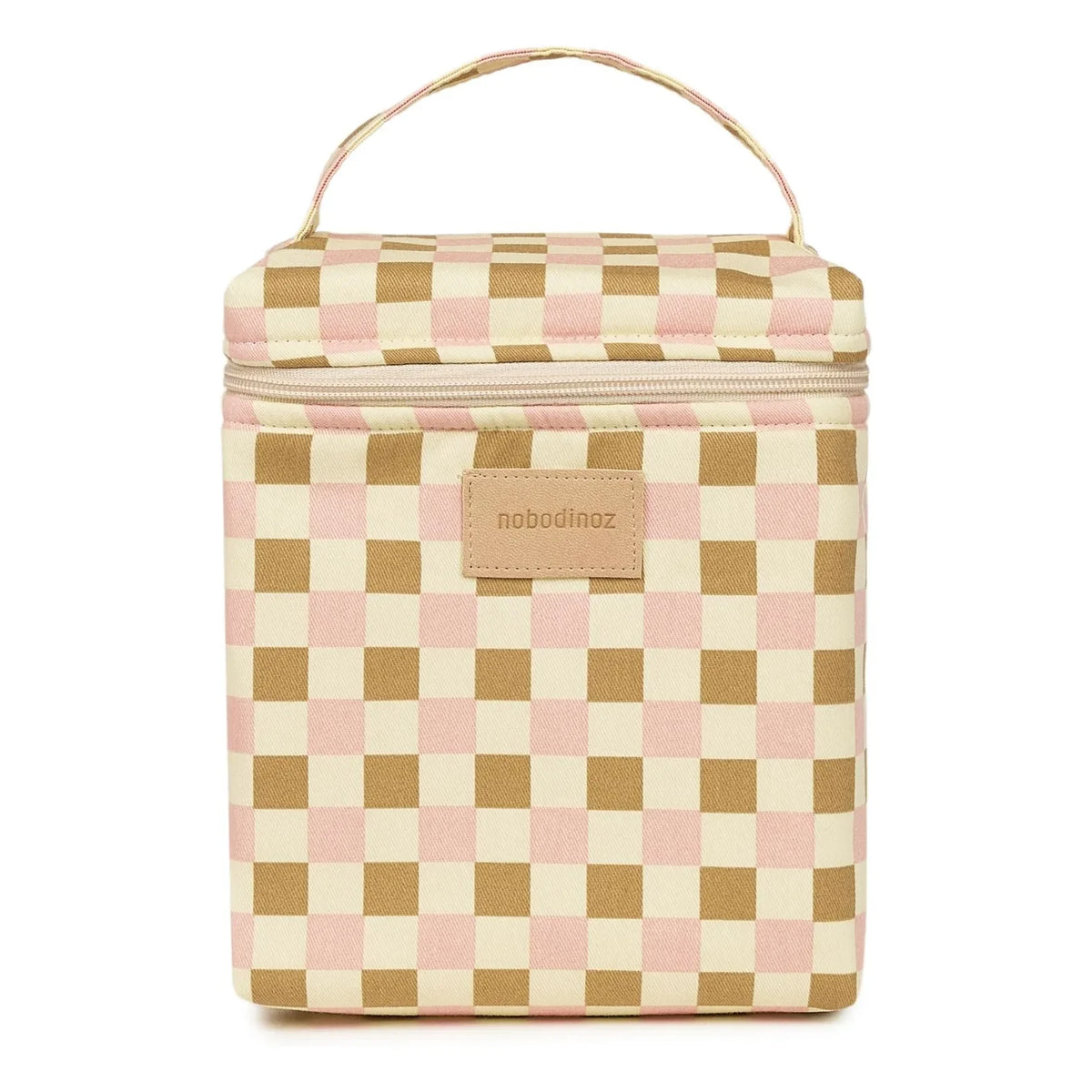 Nobodinoz - Bolsa portameriendas térmica Hyde Park Mosaic | Rosa