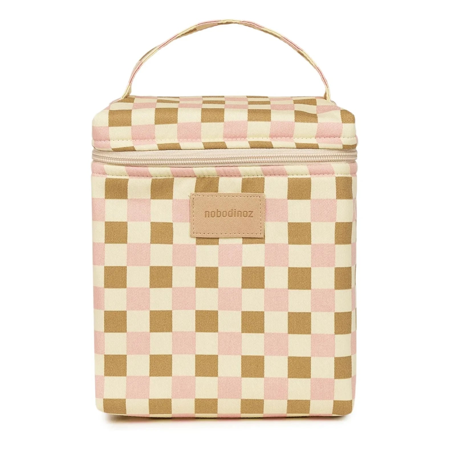 Nobodinoz - Bolsa portameriendas térmica Hyde Park Mosaic | Rosa