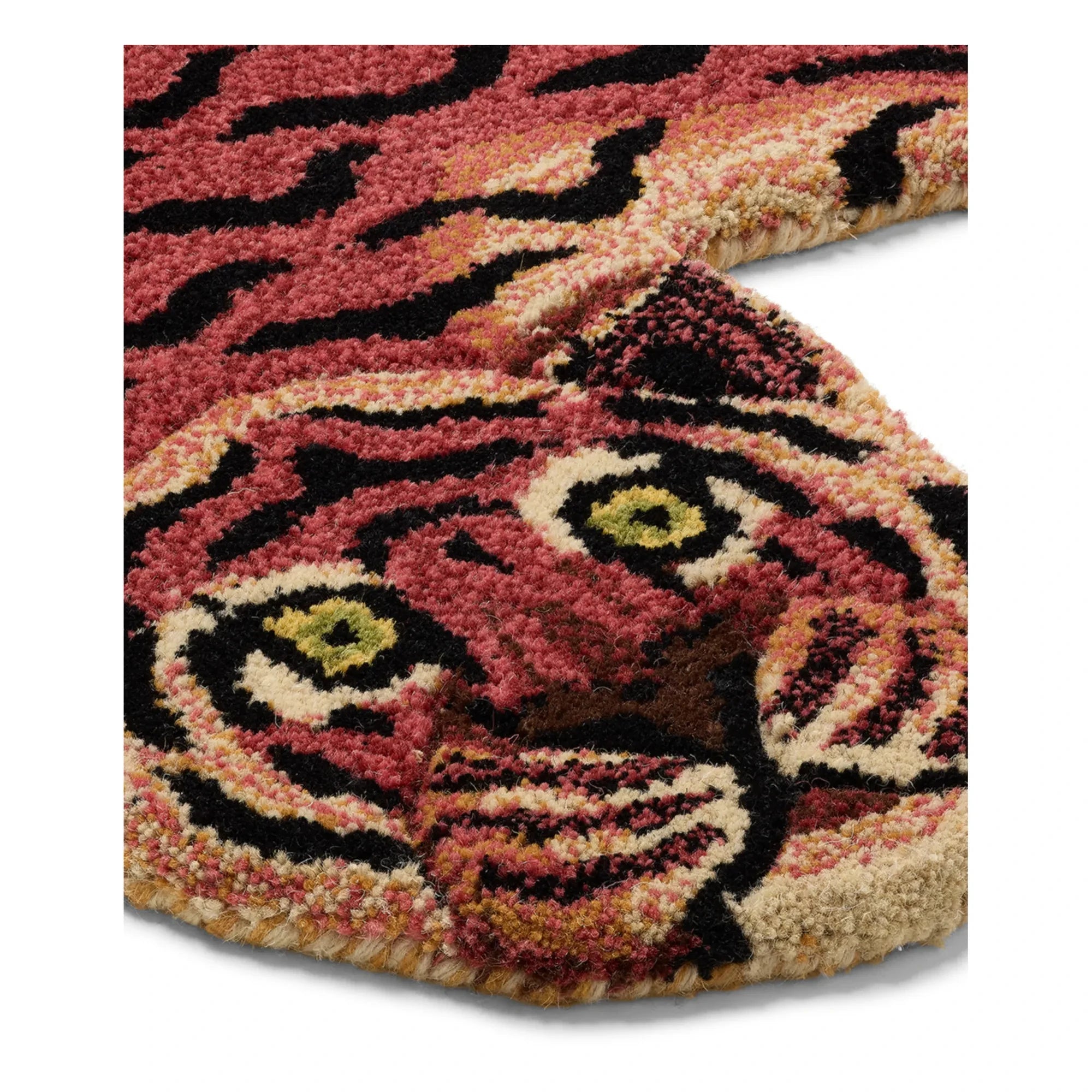Doing Goods - Alfombra Tula Wise de lana y tigre | Rojo