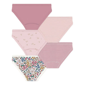 Petit Bateau - 5'li Çiçek Desenli Külot Seti | Pembe