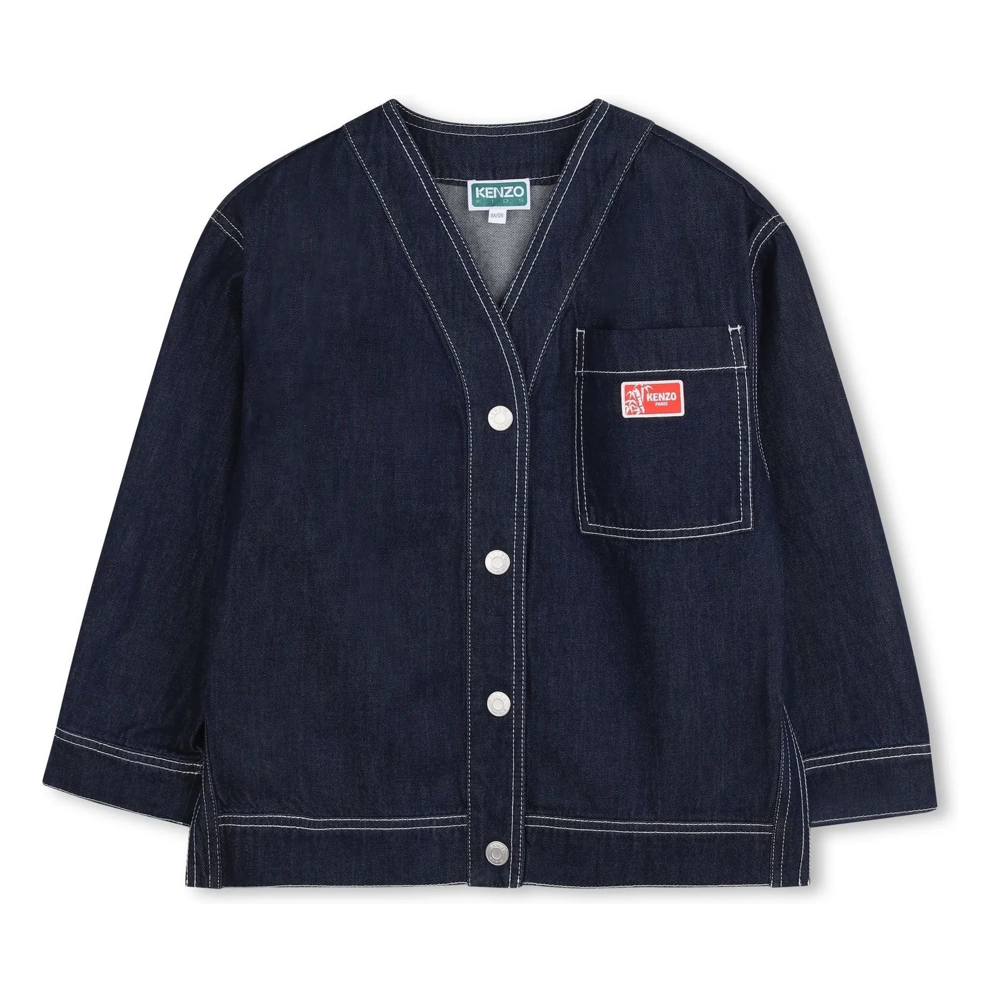 Kenzo - Chaqueta vaquera con cuello de pico Kenzo Garden | Azul oscuro