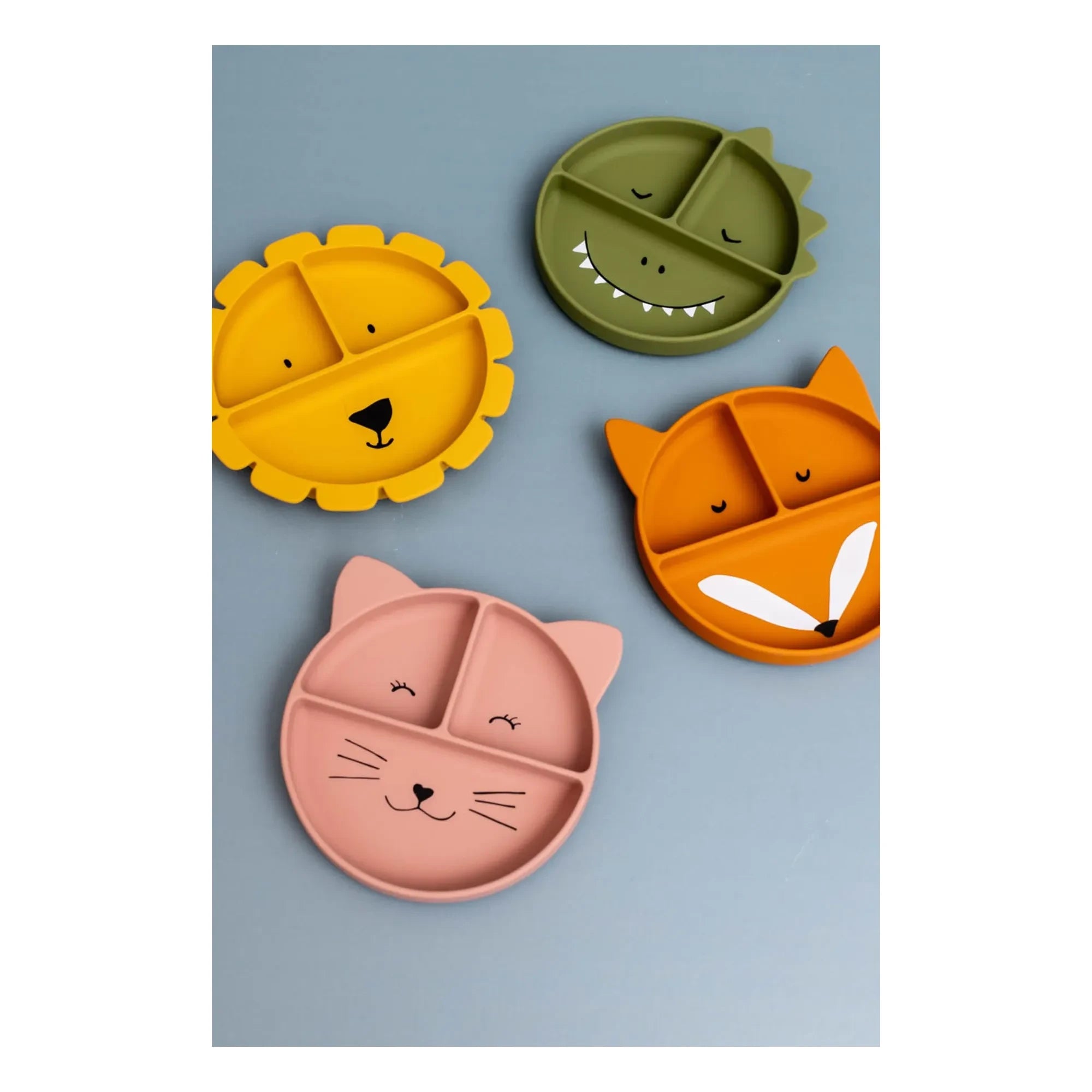 Trixie - Plato con ventosa y divisiones Sra. Gata | Rosa
