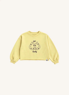 Hundred Pieces - Belmont Lucky Sudadera de algodón orgánico | Amarillo claro