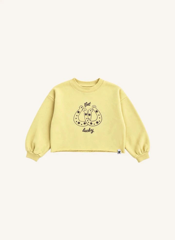Hundred Pieces - Belmont Lucky Sudadera de algodón orgánico | Amarillo claro