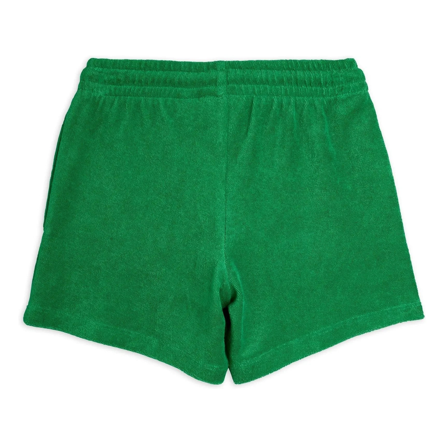 Mini Rodini - Pantalón corto de toalla de algodón orgánico Ping Pong | Verde