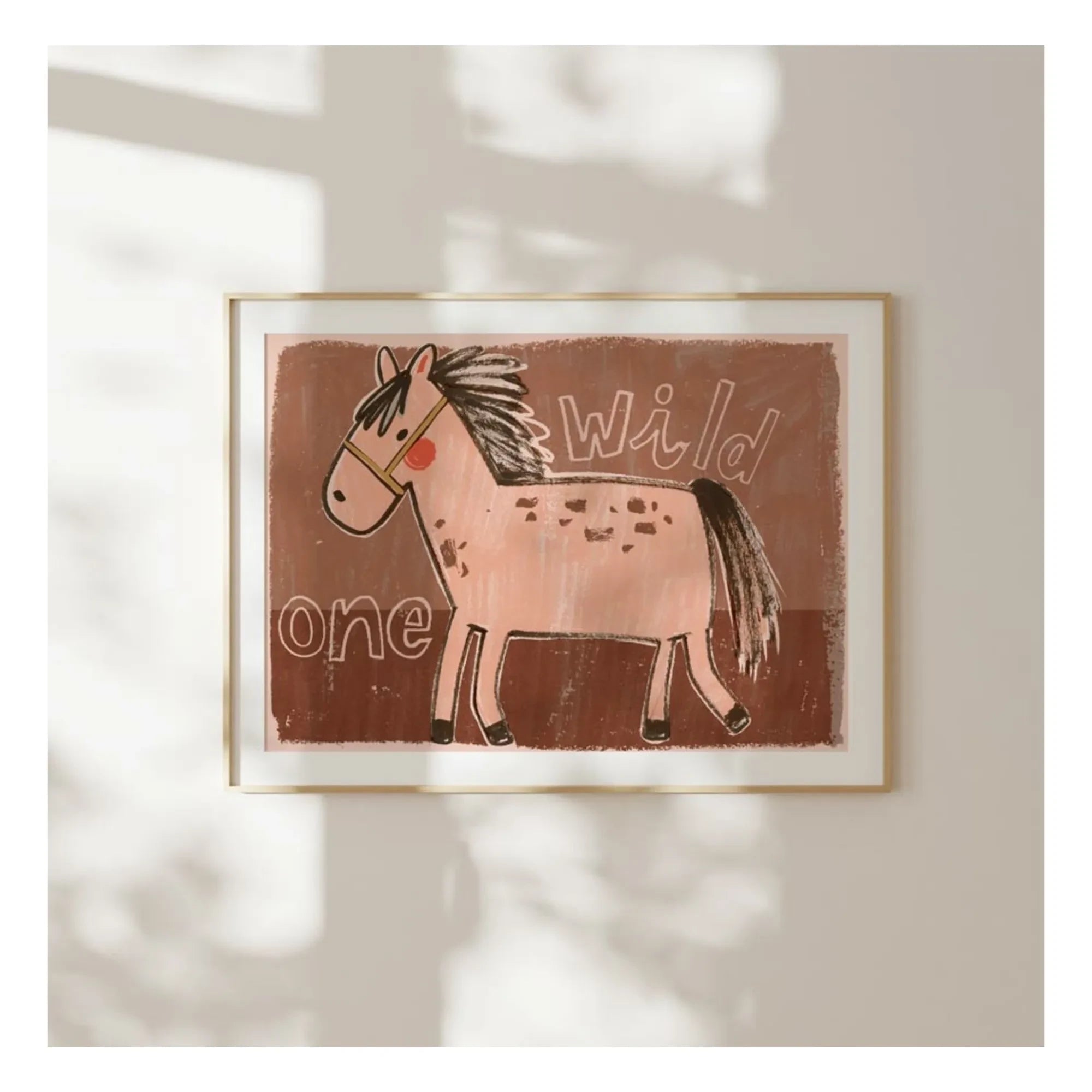 Studio Loco - Póster grande de caballo | Rosa empolvado