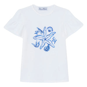 Tartine et Chocolat - Camiseta Estrella de Mar Perla | Blanco