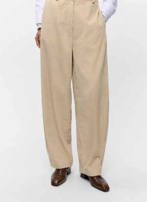 Cordera - Pantalones de algodón de terciopelo | Beige
