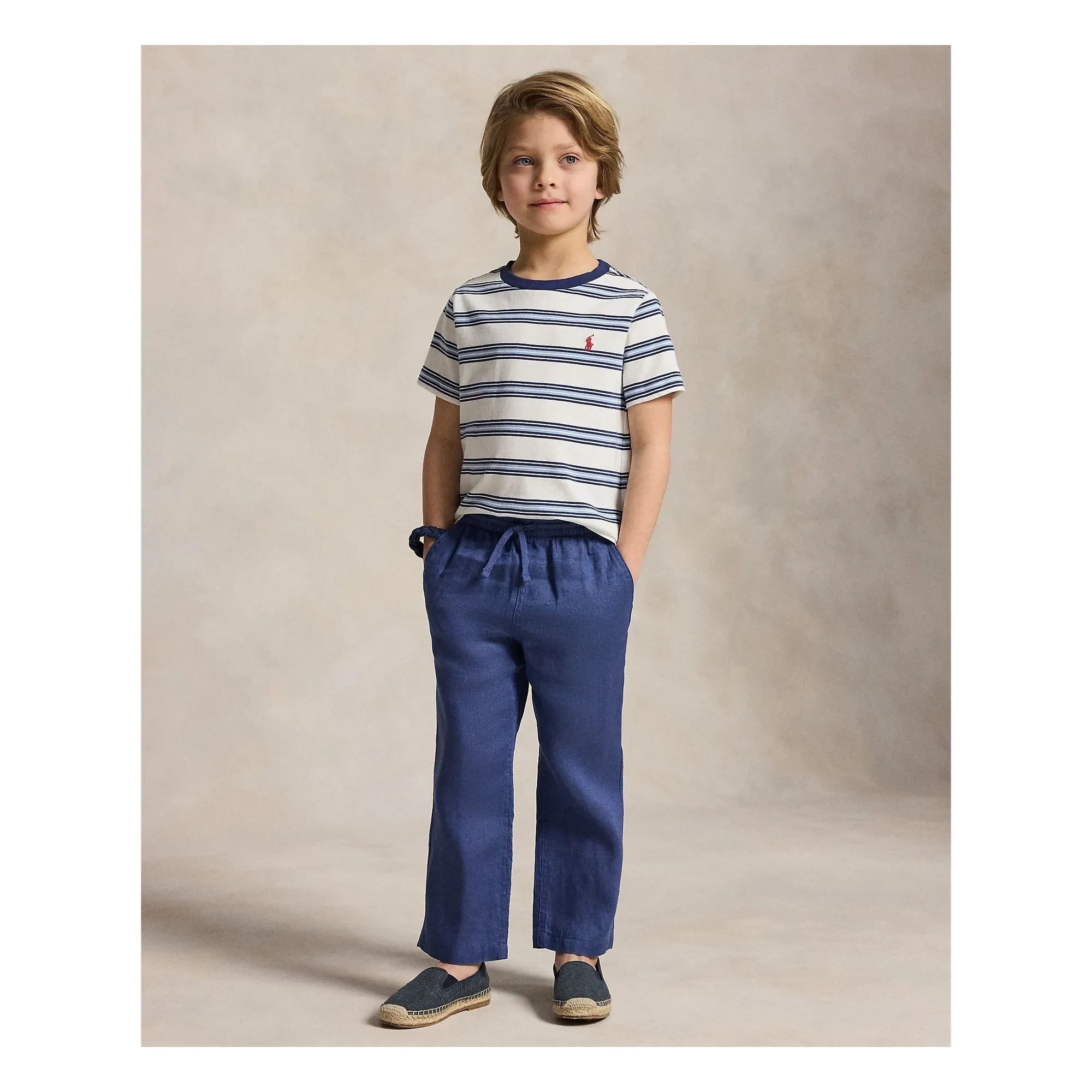 Ralph Lauren - Camiseta de rayas con logo | Azul