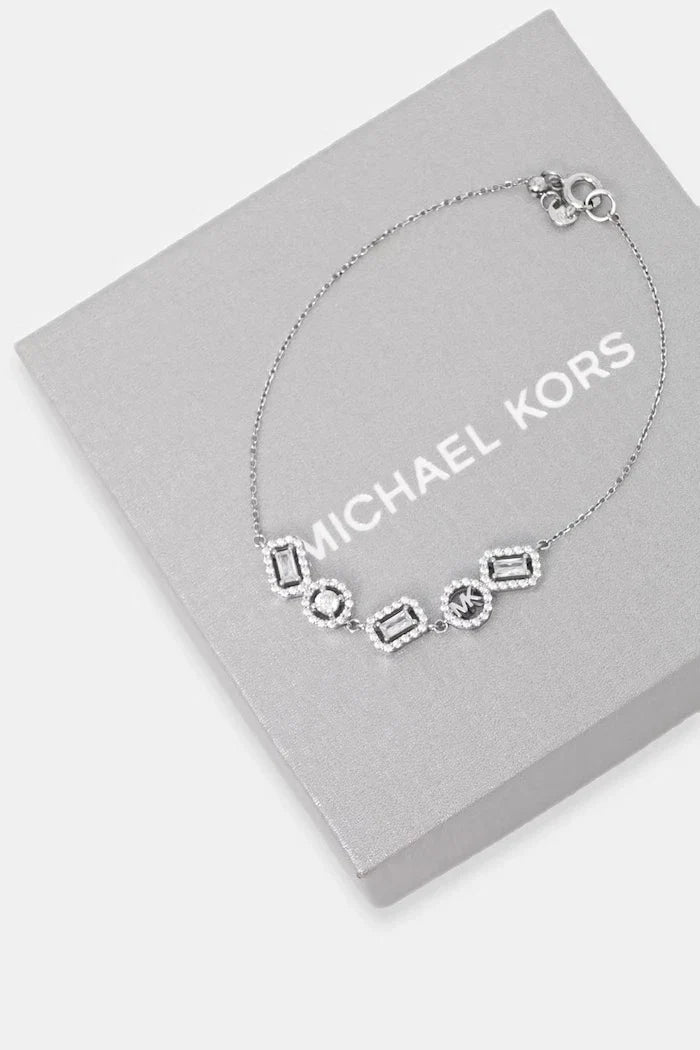 Brazalete Michael Kors de plata con circonitas para mujer