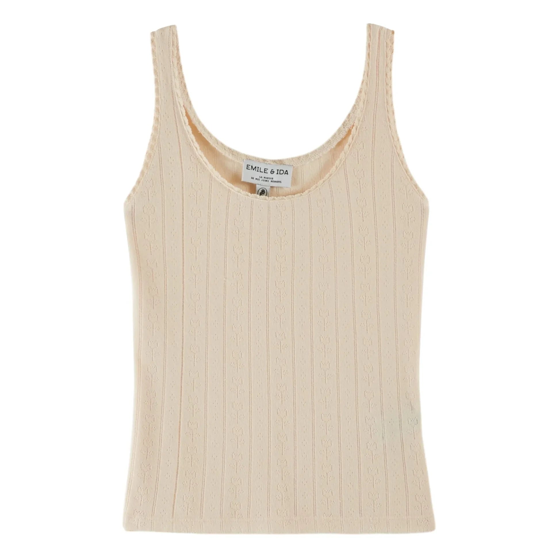 Emile et Ida - Camiseta de tirantes de algodón modal | Crema