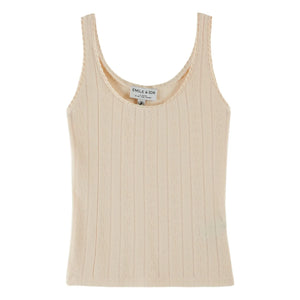 Emile et Ida - Camiseta de tirantes de algodón modal | Crema