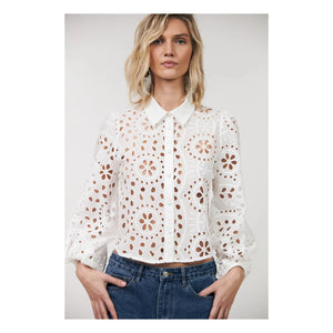 Lollys Laundry - Camisa de algodón Remy | Blanco