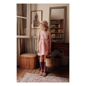 Emile et Ida - Vestido de Peto a Cuadros de Algodón Orgánico | Rosa