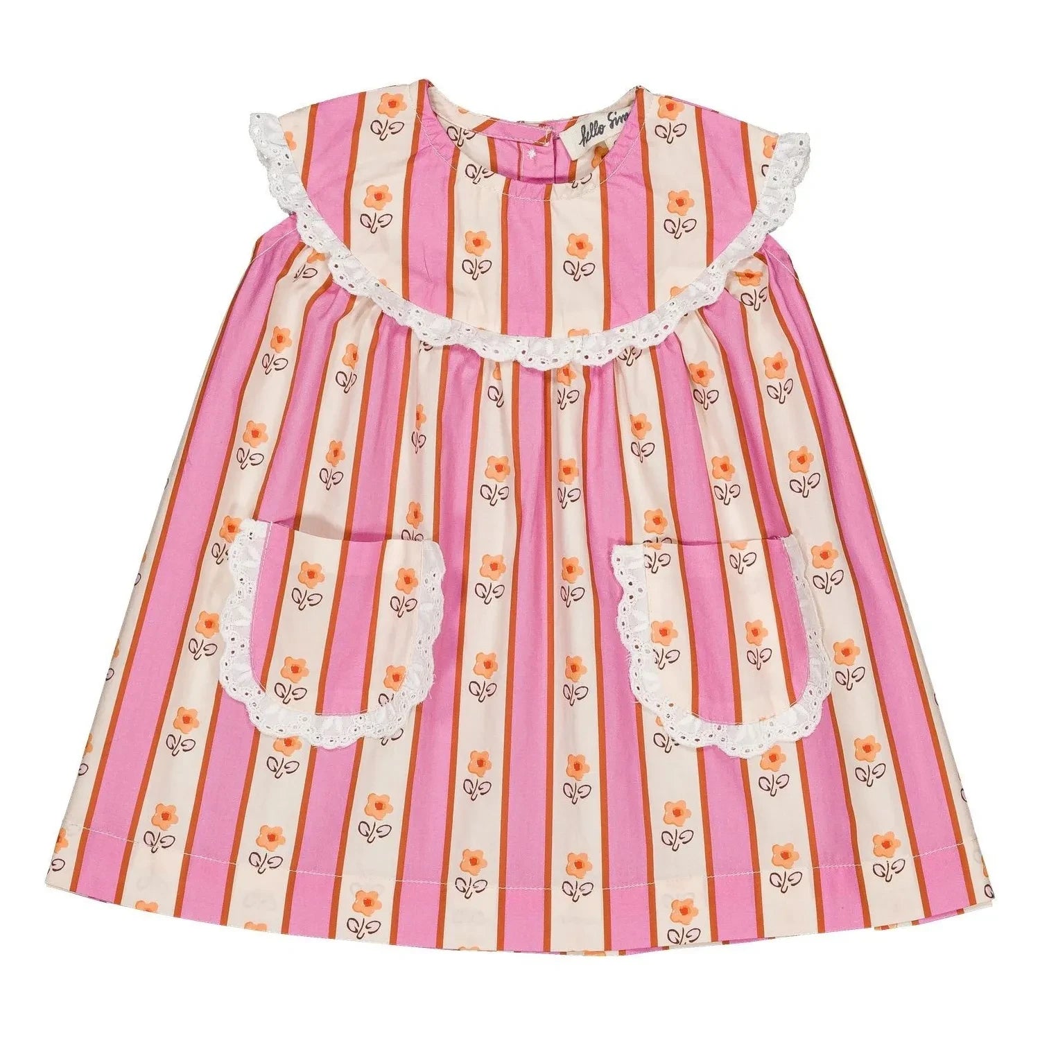 Hola Simone - Vestido a rayas Scarlett | Rosa