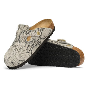 BIRKENSTOCK - Boston Rivet Yılan Derisi Clog | Açık gri