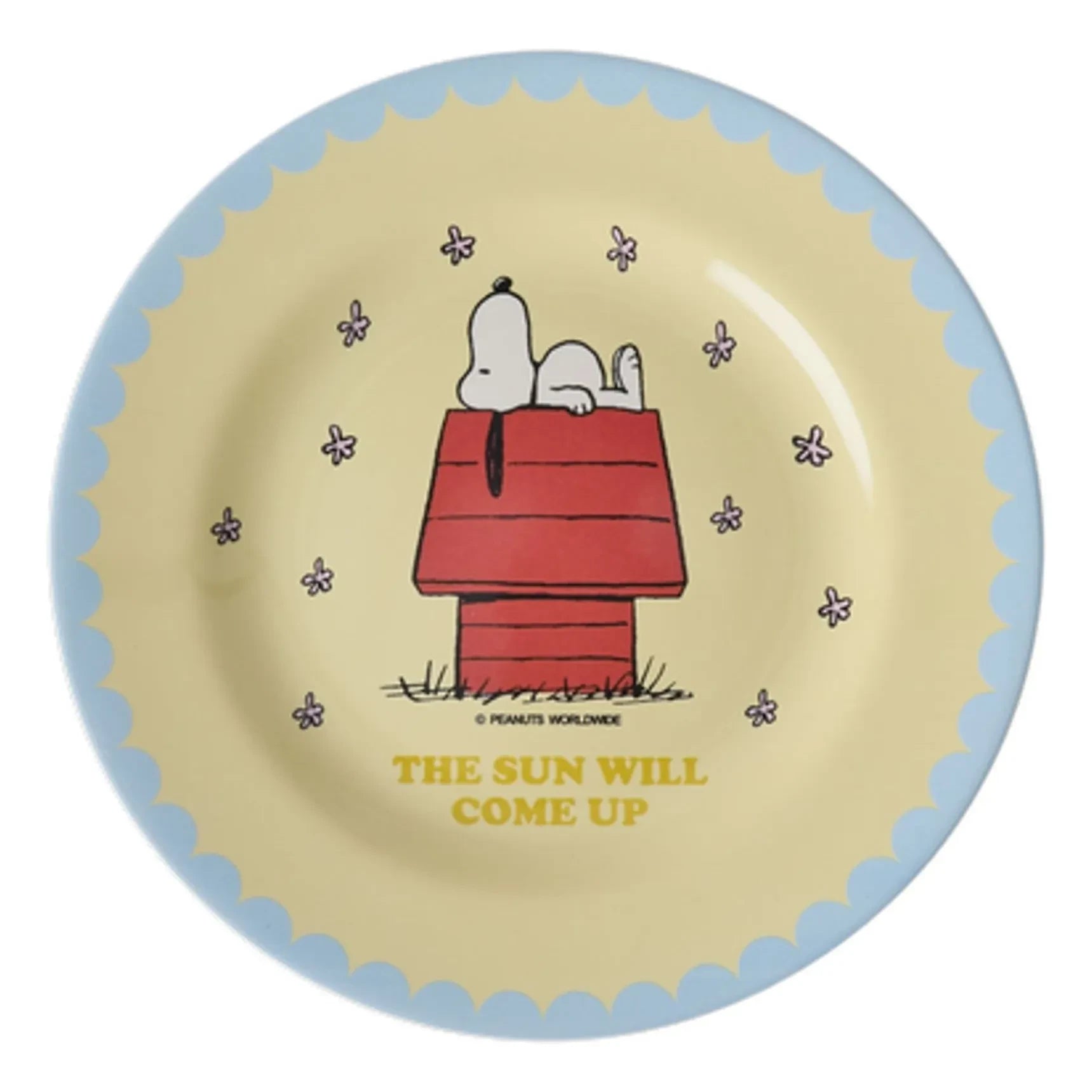 Rice - The Sun Will Come Up plato de melamina - Rice x Snoopy | Crema