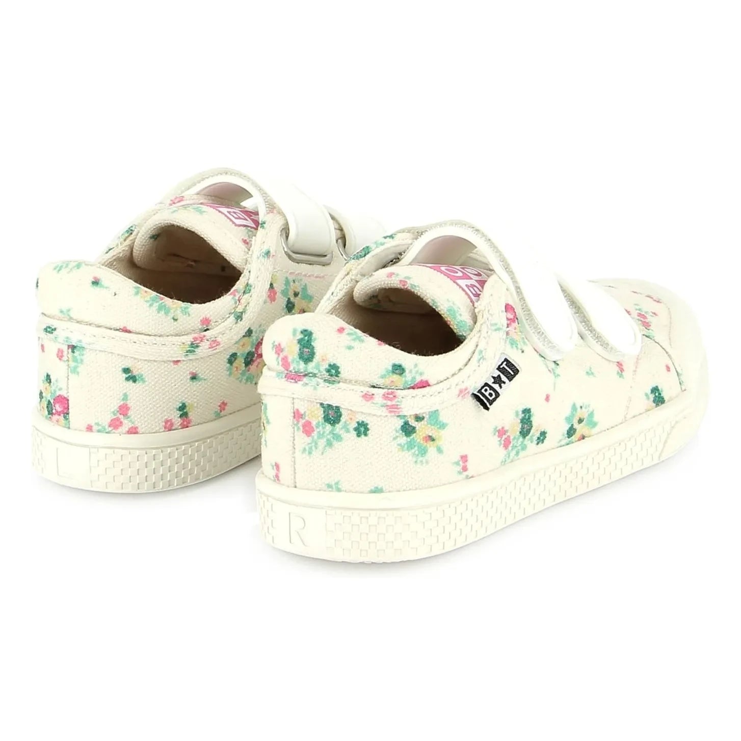 Bonton - Zapatillas Izy con flores y rayas | Crudo