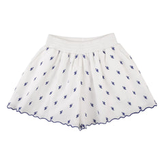 THE LiTTLE POETS - Deolinda Shorts Bordados con Flores | Blanco