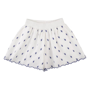 THE LiTTLE POETS - Deolinda Shorts Bordados con Flores | Blanco